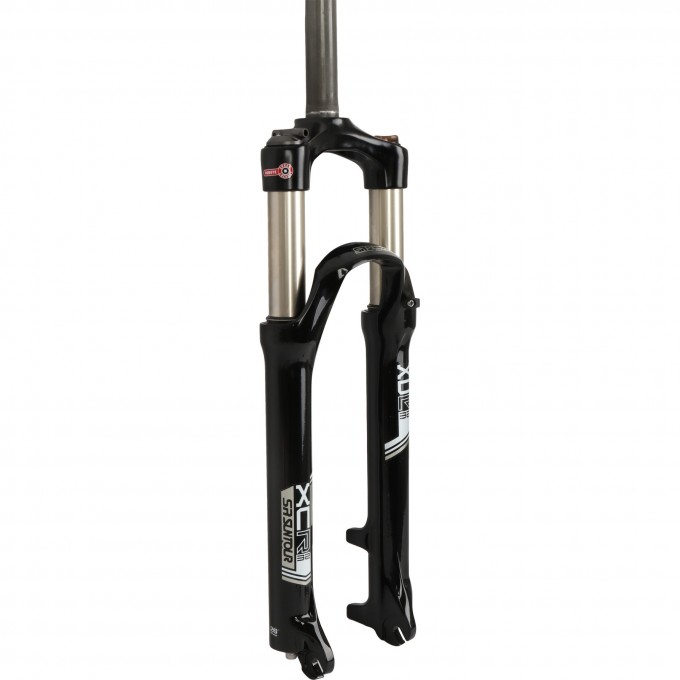 Вилка SUNTOUR SF14-XCR32-AIR RLR DS 26", шток 1-1/8", чёрный глянец, ход 100мм 7771